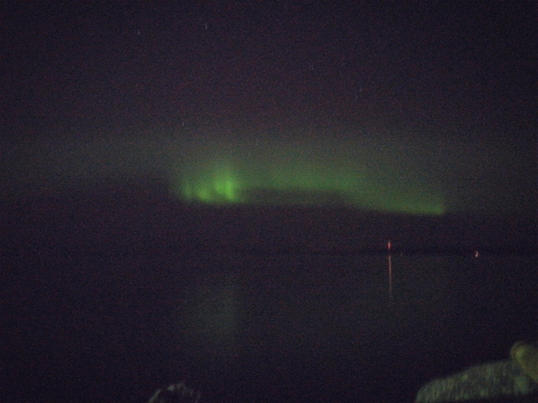 Photo from Northern lights at Rauhaniemi sauna (captured with iPhone), Tampere, Finland